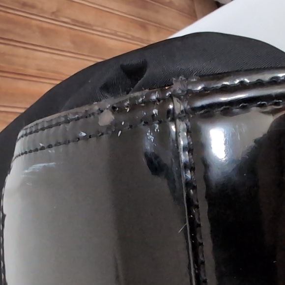 Tory Burch Ella Tote Black Nylon with Large Patent Leather Logo on Front - Picture 11 of 12